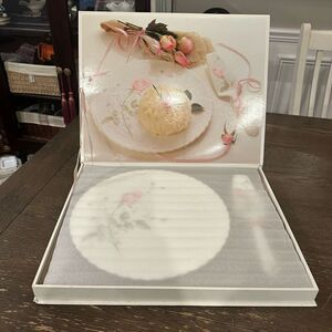 Mikasa April‎ Rose Cake Server Plate & Slicer 1980s Vintage Bone China New
